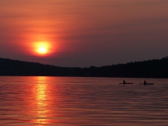 summer kayak ride at sunset by Candy Moot.JPG
