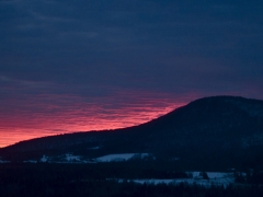 sunset over mtn